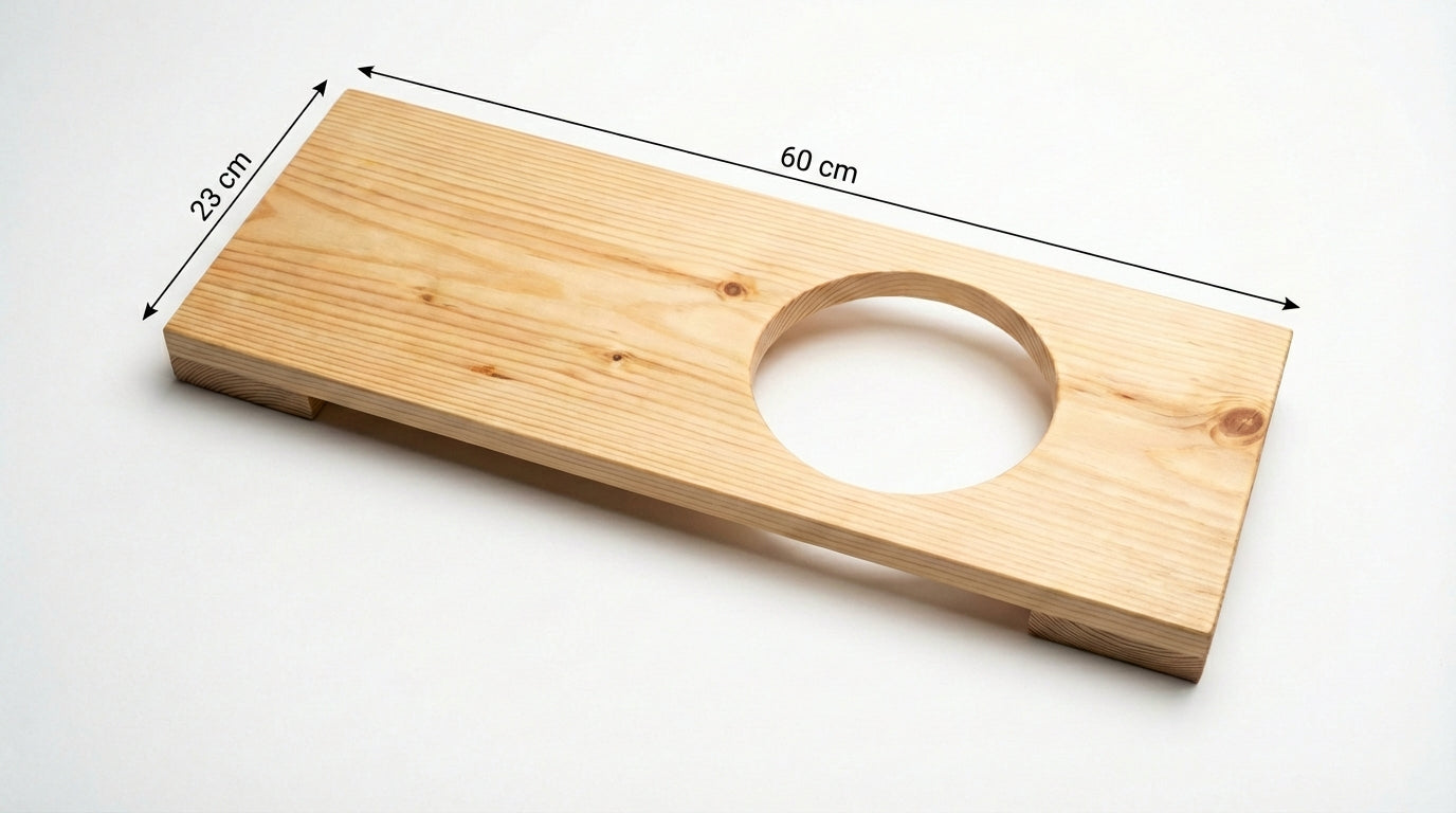 Repisa 60 cms con Paso / Plato Derecho